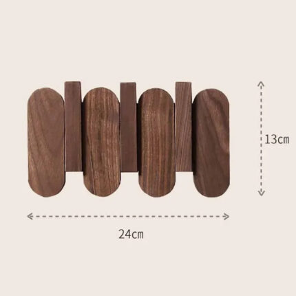 Luxury Wall Coat Rack - Elegant Wooden Coat Hanger with 12 Hooks