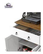 Buffet Cabinet with Adjustable Shelves barn doors 2