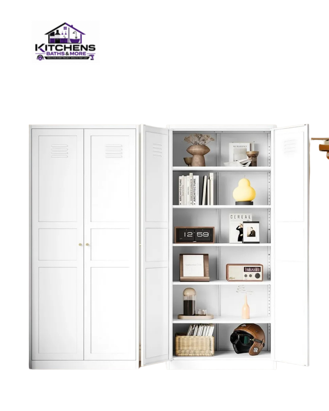 adjustable-shelf-storage-cabinet White storage cabinet for bedroom and home office storage