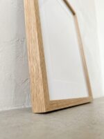 Solid white oak picture frame with acrylic glass