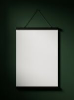 Black poster hanger 20 inch with magnetic fastening