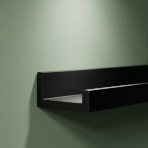 Black picture ledge 28 inch for gallery wall display