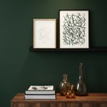 Modern black MDF picture ledge shelf
