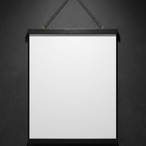 Black poster hanger 16 inch with magnetic fastening
