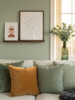 Dark oak picture ledge 28 inch for gallery wall display