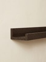 28 inch dark oak picture ledge for home décor