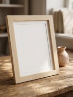 Premium light wood picture frame with acrylic glass