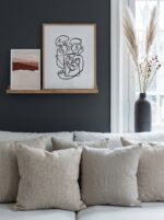 Oak picture ledge for gallery wall display
