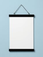 Black poster hanger 9 inch with magnetic fastening