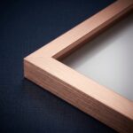 Modern copper frame with crystal-clear acrylic glass