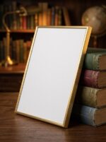 Gold picture frame 5.1 x 7.1 for posters and photos