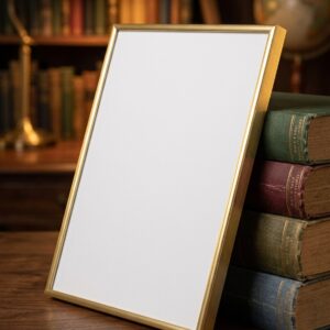 Gold picture frame 5.1 x 7.1 for posters and photos