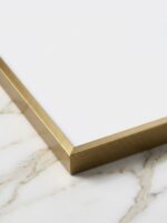 Elegant gold frame with crystal-clear acrylic glass