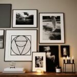 Black metal photo frame for 5.1 x 7.1 artwork