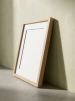 Solid white oak picture frame with acrylic glass